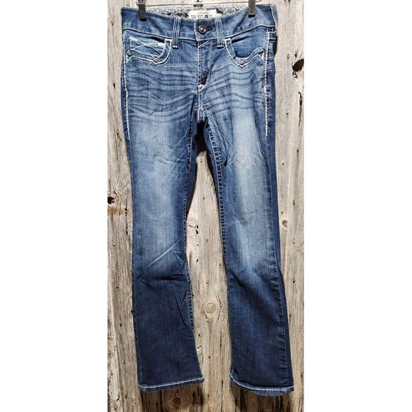 Ariat Denim - ARIAT Blue Jeans R.E.A.L. denim Mid-Rise Boot stretch size 29R x33
